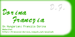 dorina franczia business card